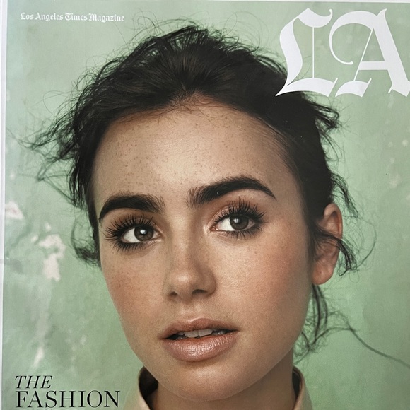 Vintage Lily Collins Cover - LA Times Magazine - The Fashion Issue March 2012 - Picture 12 of 13